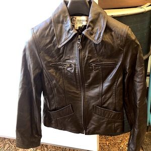 Colebrook Brown Leather Jacket 